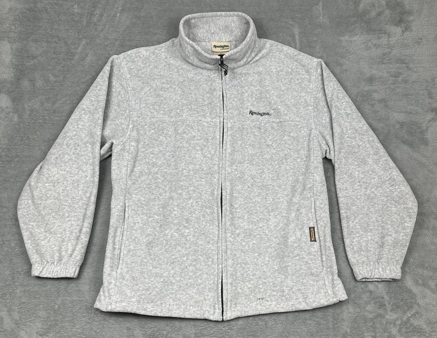 Remington Clothing Jacket Mens Large Gray Heather Full Zip Fleece Pockets READ