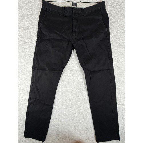 NEW J.Crew 484 Slim Mens 32/30 Black Stretch Chino Pants E1589