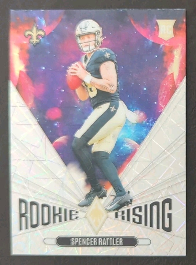 2024 Phoenix Football Spencer Rattler RC Rookie Rising Lazer Parallel #RR-SRR