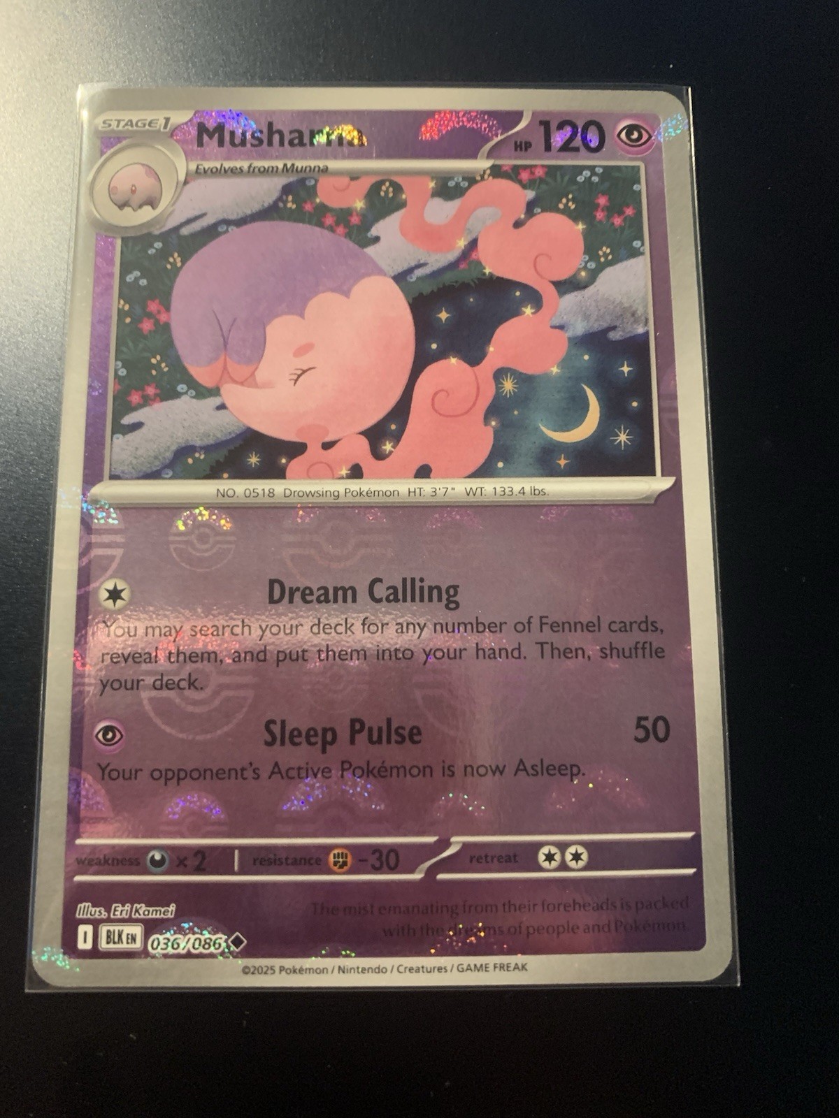 Musharna Pokémon TCG 036/086 Pokeball Pattern Black Bolt NM