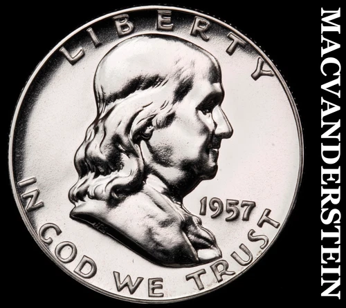 1957 Silver Franklin Half Dollar - Choice Gem Proof  Lustrous  #G9016