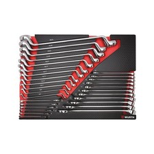 W&uuml;rth Zebra Ringmaulschl&uuml;ssel + Ringschl&uuml;ssel  Doppelring System 8.4.1 29 Teilig