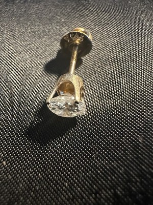 Fast ein halber ct. Diamant Ohrstecker 14K Gelbgold