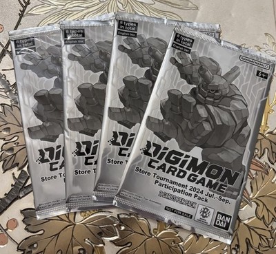 Digimon Card Store Tournament 2024 Jul-Sep Lot Of 4 Sealed Participation Packs