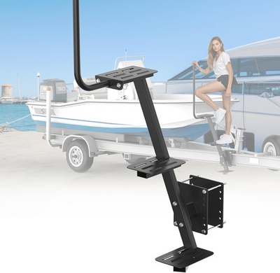 #ad Boat Trailer Steps with Handrail 3 Step Heavy Duty Boat Ladder for Trailer Boats $124.44