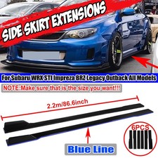 Fits Subaru Wrx Impreza Legacy Side Skirts Extension Winglet Pair Black Blue