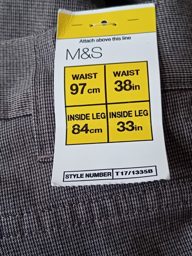 Herren M&S Blue Harbour braun normale Passform Hose UK 38"/33" SMART/CASUAL WEAR - Bild 14 von 24