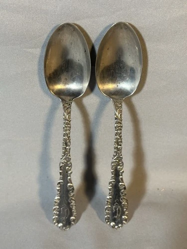 2 Fancy Sterling Silver Spoons R.W.& S.