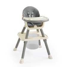 Image of 7-in-1 Convertible Baby High Chair, Adjustable Height with Removable Double Tray