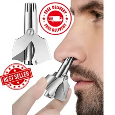 Manual Nose Hair Trimmer Clipper Stainless Steel Grooming Tool For Men 1 Pc