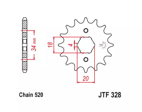 JT Front Sprocket 14 14T Tooth Honda XR200R XR200 1980-2002 XL200R 83-84 - Picture 2 of 11
