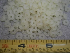 Micro Plastics 24SW0002 Shoulder Washers .093 ID .250" OD Nylon Lot of 100 #0197
