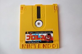 ZANAC/Pro wrestling FAMICOM DISK SYSTEM FCD Gamedisk and Box set tested-a1224-