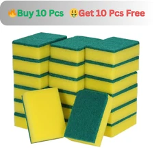 20Pcs Double-Sided Scrub Sponges Dishwashing Pads Kitchen Cleaning Tools