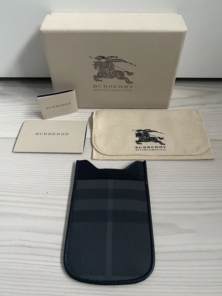 Burberry Leather Black iPhone Sleeve Case Nova Check 4 5 5c NIB eBay