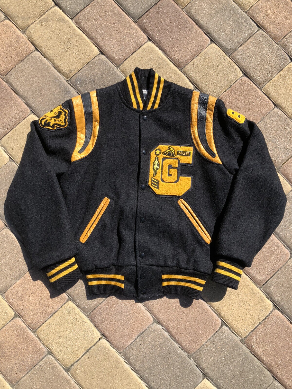 vtg 80s Neff varsity letterman wool 