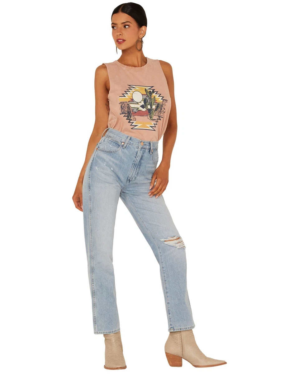 Wrangler Retro Women's Wild West 603 Mid Damaged High Rise