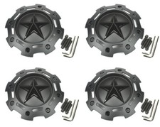 4x Kmc Xd Series Rockstar 2 Bolt On Wheel Center Caps Matte Black 56 Lug Xd811