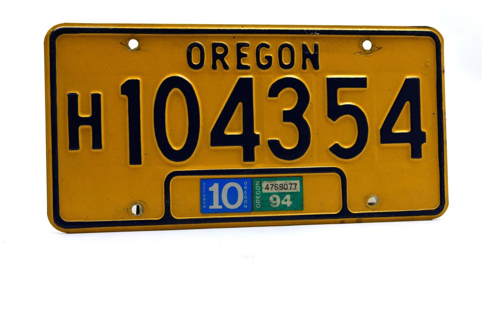 Oregon License Plate Motorhome H104354 Pair eBay