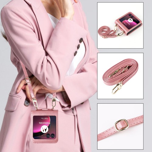For Motorola Razr/Razr+ 2025 Slim PU Leather Card Holder Crossbody Wallet Case - Picture 37 of 52