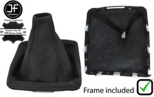 SCHWARZ NAHT LEDER SCHALTSACK+KUNSTSTOFFRAHME F?R SUBARU FORESTER 2008-2013