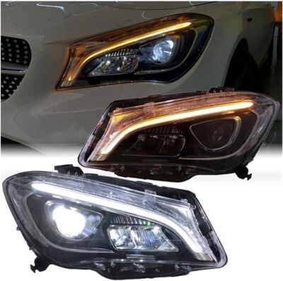 Voll LED LED Scheinwerfer Sequential Signal Projektor für Benz W117 CLA 2014-19