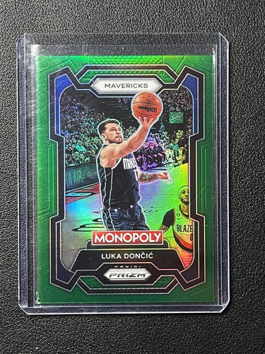 LUKA DONCIC 2023-24 PANINI PRIZM MONOPOLY #22 GREEN PRIZMS 18/24 MAVS