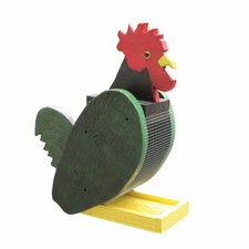 ROOSTER BIRD FEEDER - Large Chicken Hanging Seed Feeder Amish Handmade in USA