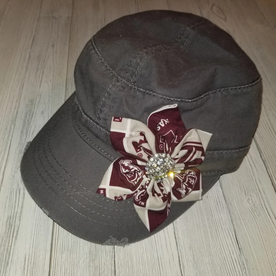 Texas A&M University WOMENS Gray Embellished Strapback Hat Cap - Image 2 of 4
