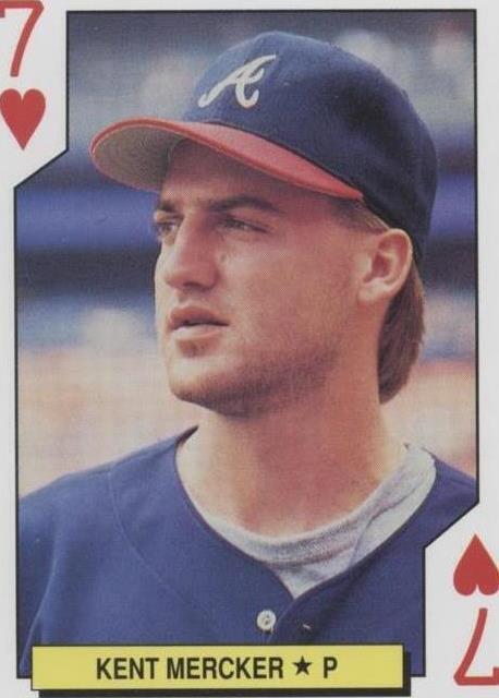 1992 U.S. Playing Card Atlanta Braves - Kent Mercker #7H for sale ...