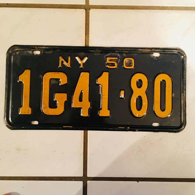 1950 New York License Plate, Plate 1G4180 eBay