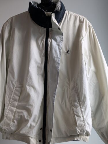 Vtg 2003 Nautica Jacket Mens XL Navy Tan Americas Cup Stars &Stripes Full Zip - Picture 3 of 15