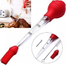Bratenspritze Marinadenspritze Fleischspritze BBQ Grill Gew&uuml;rzspritze 4 in 1