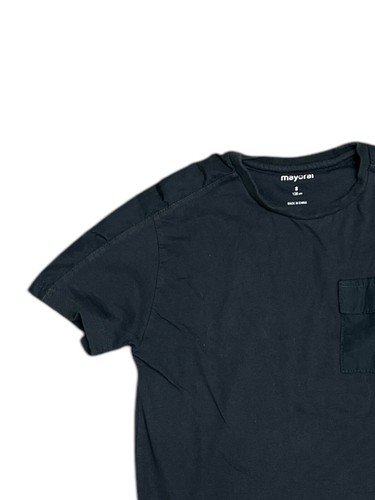 CB77# Mayoral Boy’s Cotton Black Pocket Round Neck Short Sleeve T-Shirt 8 Years - Picture 2 of 16