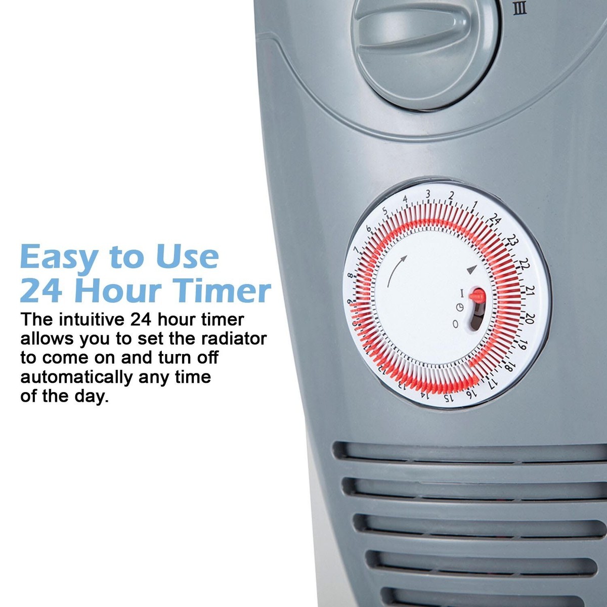 PureMate® 2500W Oil Filled Radiator, 11 Fins - Heater with Timer u0026amp;  Thermostat 742186289878 | eBay