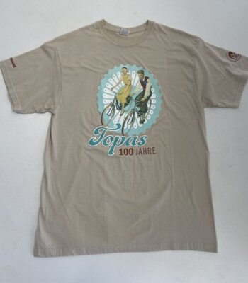 Diamant Jubiläums-Shirt ''100 Jahre Topas'', Vintage, beige, Gr. L