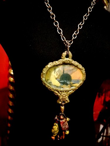 gioiello collana donna pendaglio pendente perle art deco nouveau liberty vintage - Picture 5 of 24