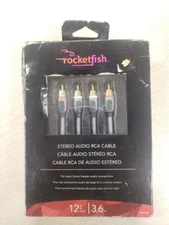 Rocketfish Composite Video Stereo Audio RCA Cable TV VCR DVD - 4ft 1.2m RF-G1201