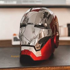 Autoking Iron Man Silver MK5 Helmet Electronic Voice Activated Open Close Mask