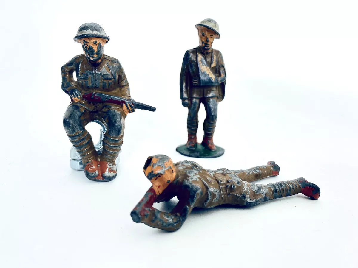 Vintage Manoil Barclay US Toy Lead Soldiers Lot Of 3 Sniper