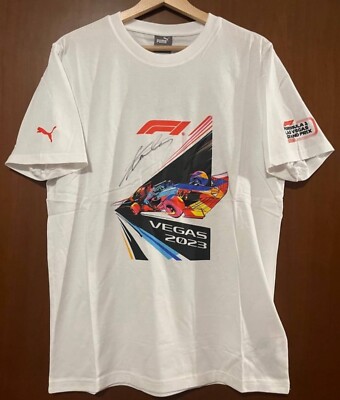 F1 T-Shirt Limited Edition Charles Leclerc Vegas GP 2023 Original signiert