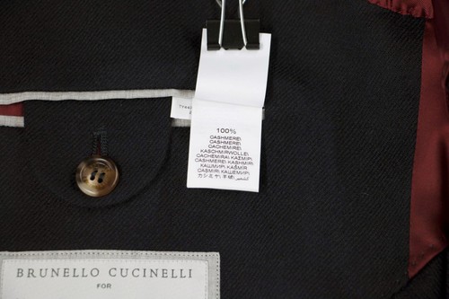 NWT $7995 Brunello Cucinelli Men 100% Cashmere Sport Coat With Logo Buttons A252 - Picture 8 of 9