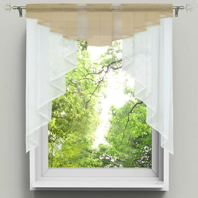Kleinfenster Scheibengardine-mit Tunnelzug Bistrogardine Gardinen Vorhang Modern - Bild 1 von 4