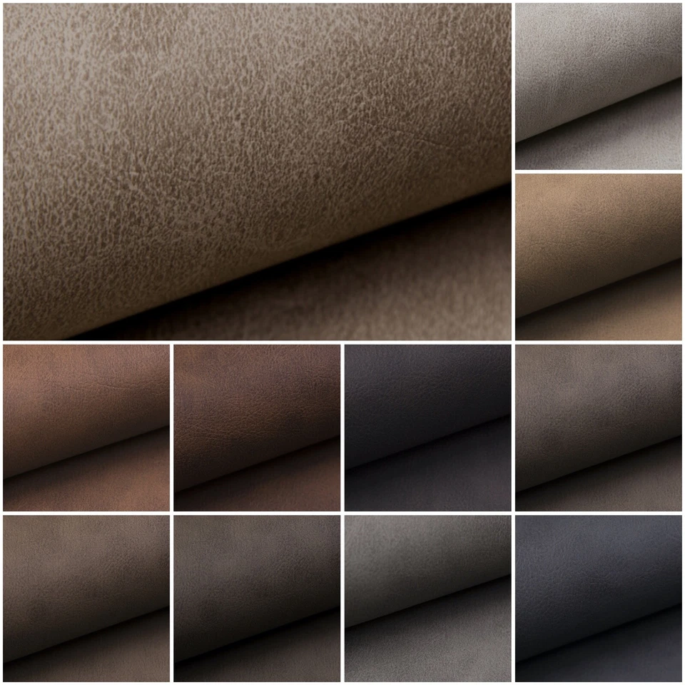 Kunstleder Vintage Optik Antik Leder Imitat Polsterstoff Möbelstoff Deko Stoff