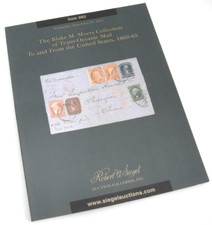 Siegel Stamp Auction Catalog Trans-Oceanic Mail 1860-65 Blake Myers Collection