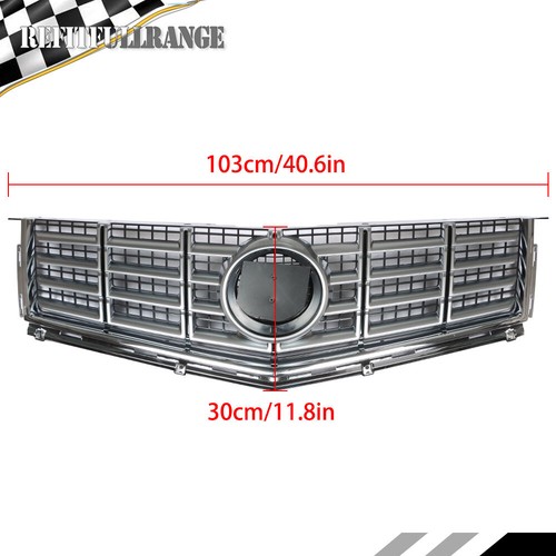 Juego de parrilla inferior superior delantera estilo malla cromada para Cadillac SRX 2013-2016 - Imagen 3 de 12