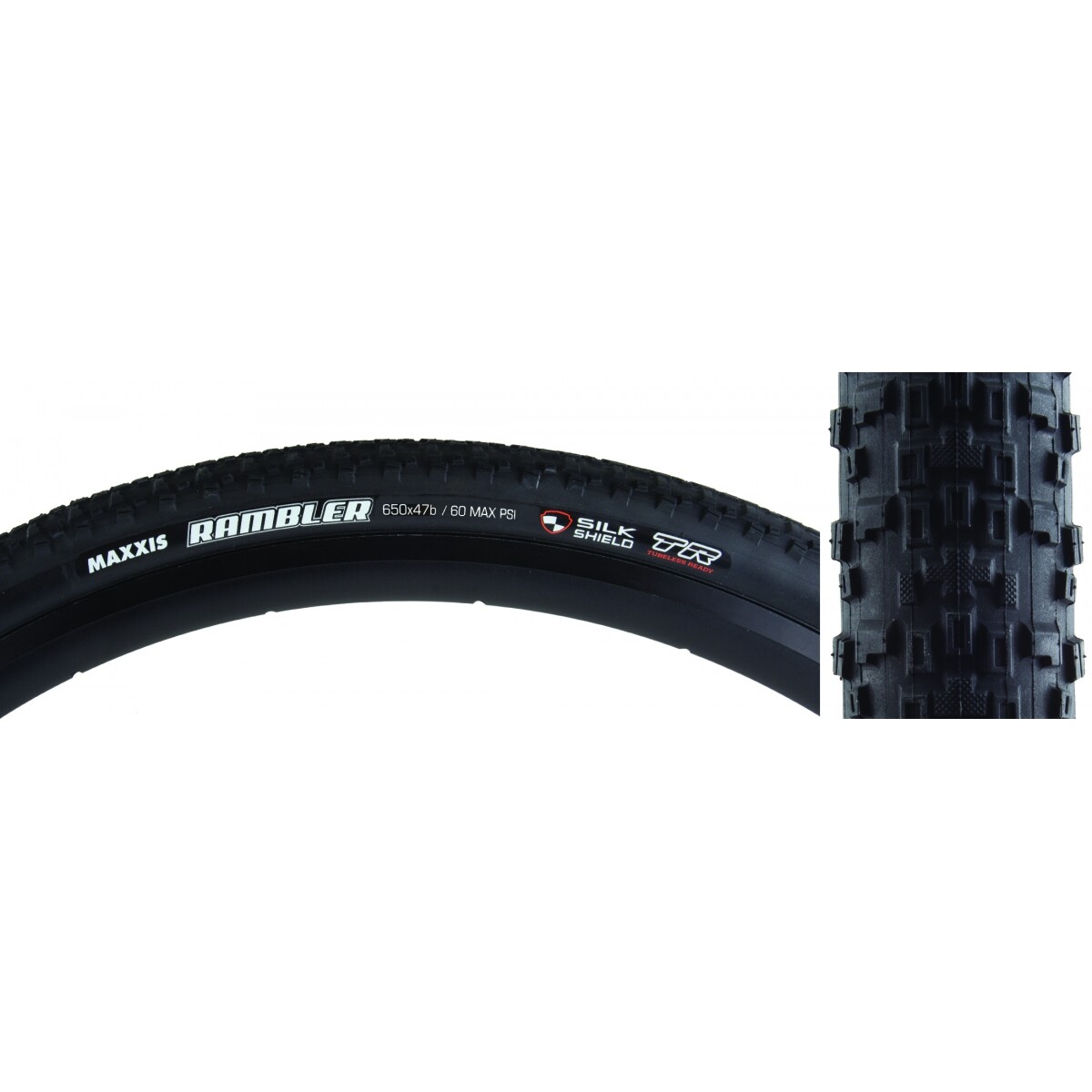 Maxxis Rambler Tire - 650b x 47, Tubeless, Folding, Black, Dual