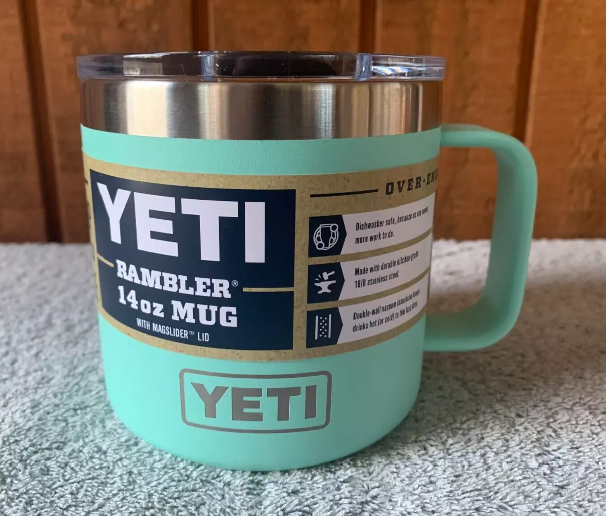 Yeti - 14 oz Rambler Mug with Magslider Lid Seafoam