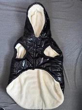 Silver Paw Black Puffer Dog Coat Jacket 4XL XXXXL