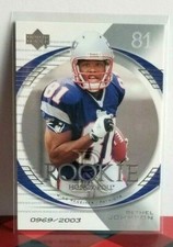 Bethel Johnson - 2003 Upper Deck Honor Roll #175 - Rookie - New England Patriots